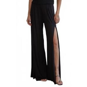 NEW BY TOGETHER split leg flare pant in black